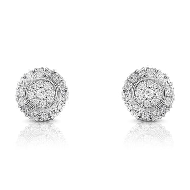 White 10K White GOLD DIAMOND STUD EARRINGS 0.51 CTW